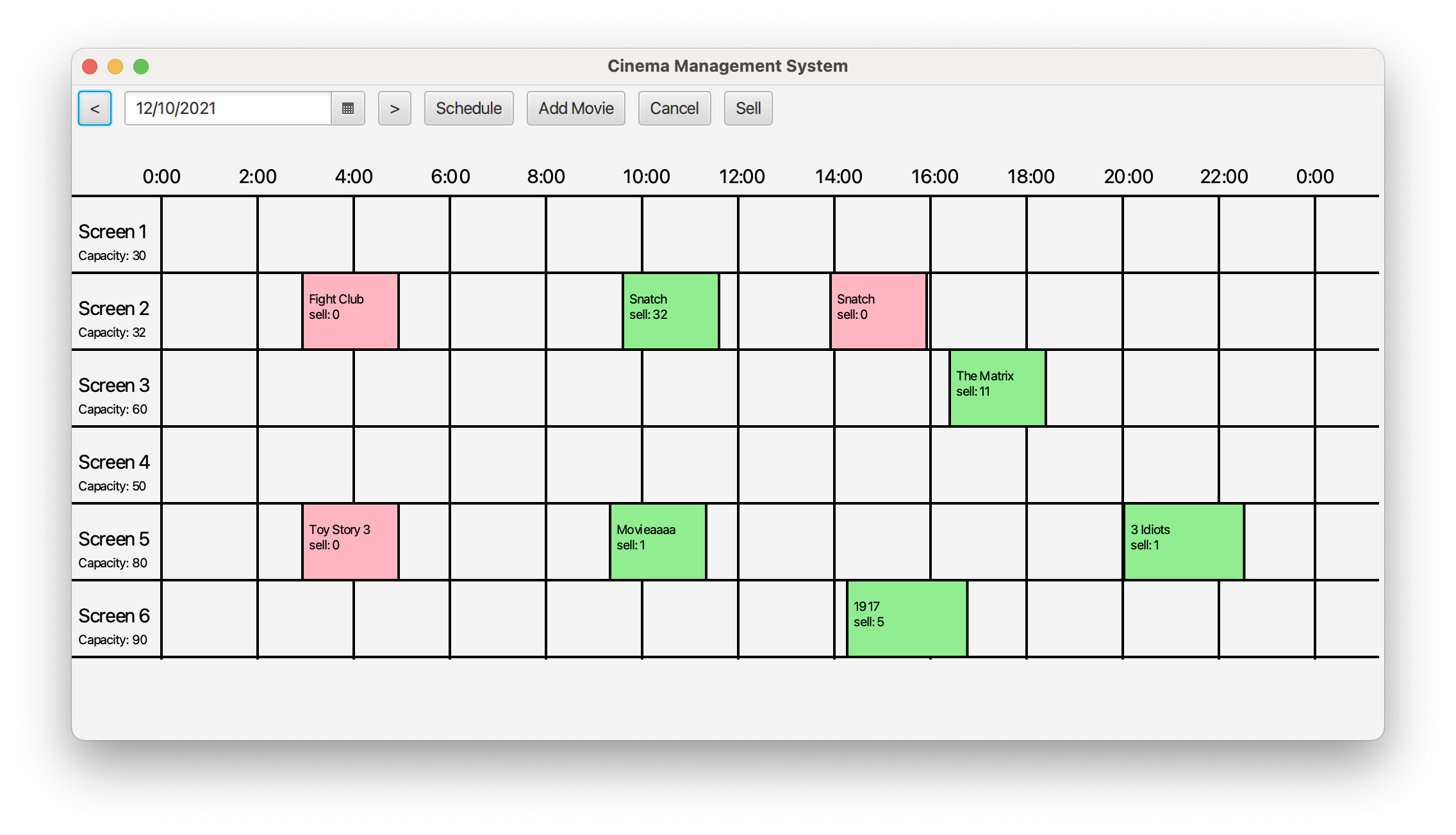 Object-Oriented Design Project - Cinema Management and Booking System